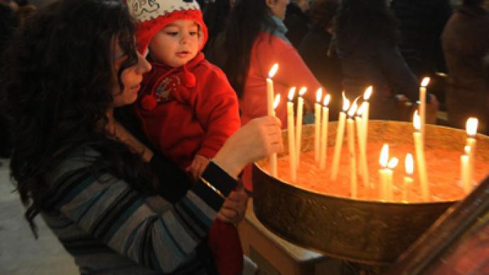 Syrian Christians pray for peace on Christmas Eve