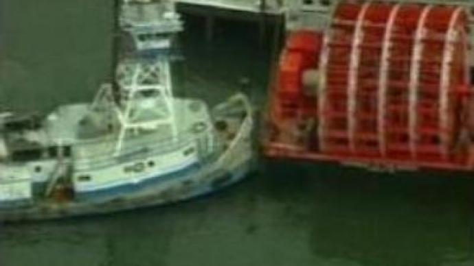 Damaged cruise ship on its way to Juneau