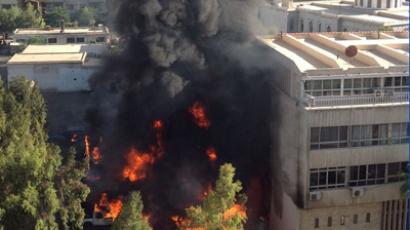 Two explosions hit Damascus, five security personnel reported killed