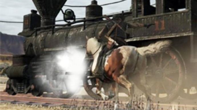 Wild train chase in Siberia