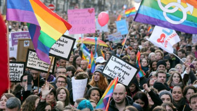 Massive pro-gay rally takes to Paris streets