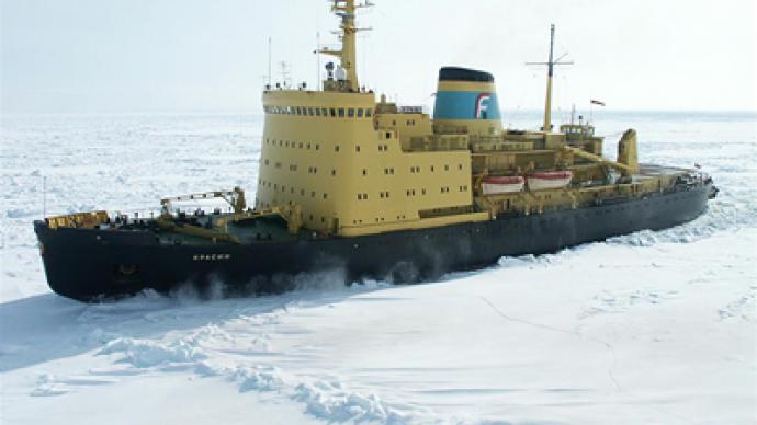 Breaking ice: trapped ships finally moving