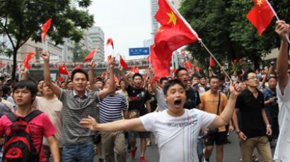 Chinese protesters attack Japanese embassy in Beijing over island dispute