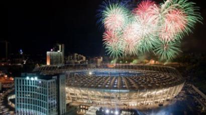 Kiev stadium opens in blaze of glory