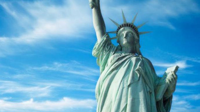 Taking a liberty: Iconic statue hijacked