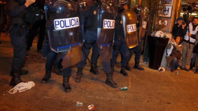 Clashes erupt as Madrid cops squelch austerity protest (VIDEO) — RT ...