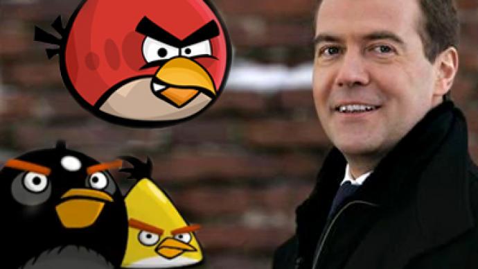 Medvedev not so angry with Angry Birds