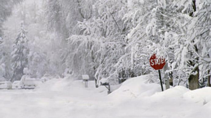 North Siberian airport trapped in snow