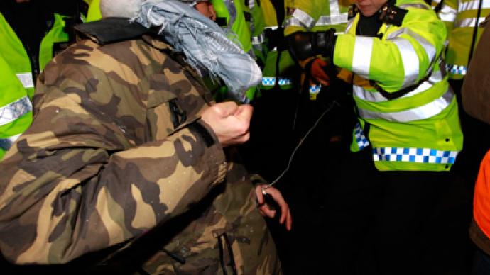 UK cop doublespeak: Peaceful protest is terror?  