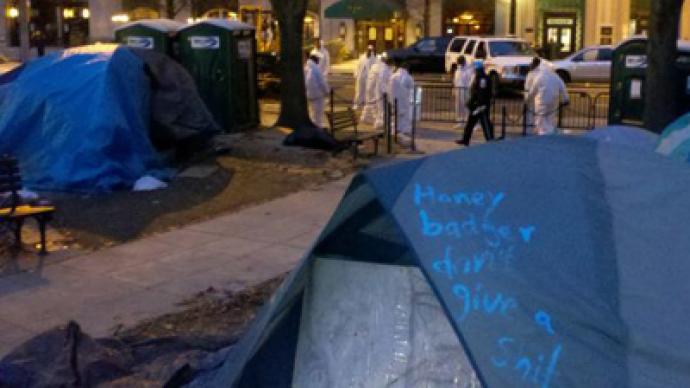 Four arrested as police clear Occupy tent camp in DC