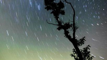Orionids meteor shower lights night sky