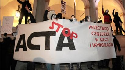 Anonymous calls for anti-ACTA rallies, Poland suspends bill