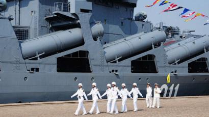 Russian battleships in Shanghai for joint naval drills