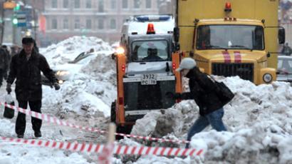 Blizzard replaces freezing rain in Moscow