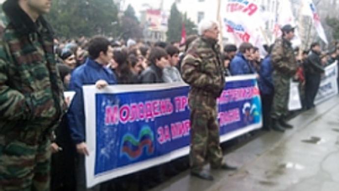 Thousands gather for spontaneous anti-terrorism rallies in Dagestan