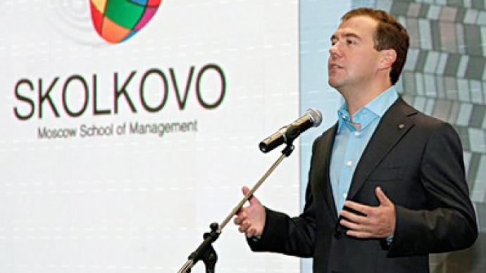 Medvedev promises state support to innovation and warns against Iron Curtain