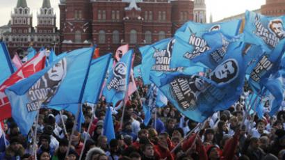 Putin supporters hold mass demonstration in Moscow 