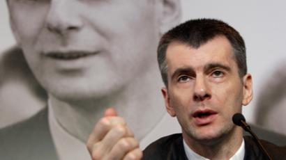 Prokhorov sues over presidential poll violations - report