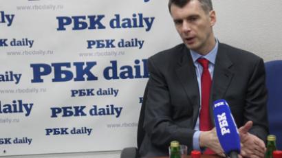 Prokhorov seeks throne, not chair