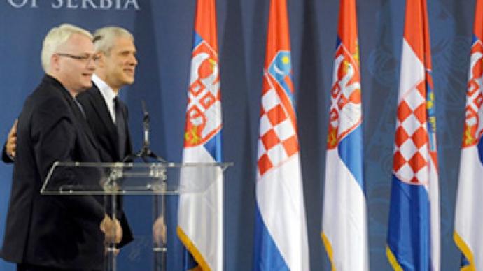 Serbian and Croatian leaders put past behind them, meet for “historic visit”