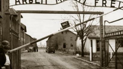Stolen Auschwitz sign found in Poland