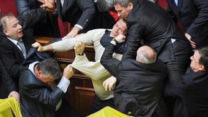 MPs go hardcore as fight breaks out in Ukrainian Parliament
