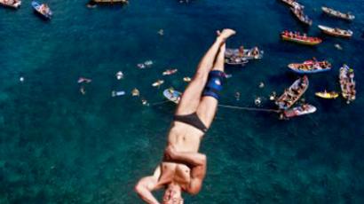 “Standing on the edge, I'm just out of this world” – Russian cliff diving star