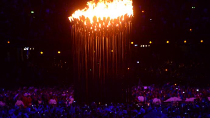 Olympic flame lit in London