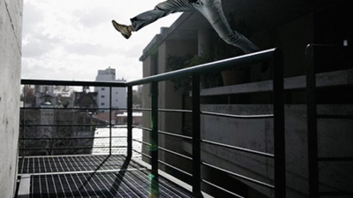 Parkour fever in central Moscow