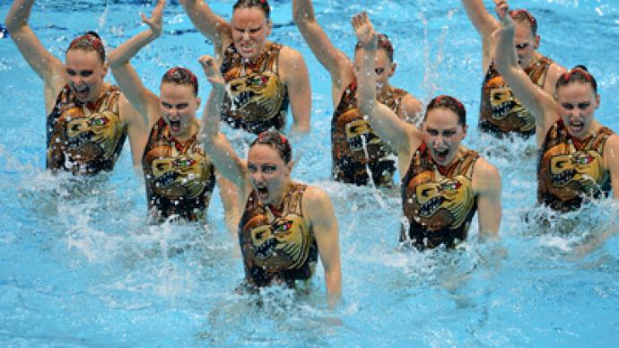 Russia triumphs in Olympic synchronized swimming