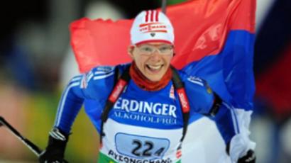 Russia wins first women’s biathlon relay of 2010