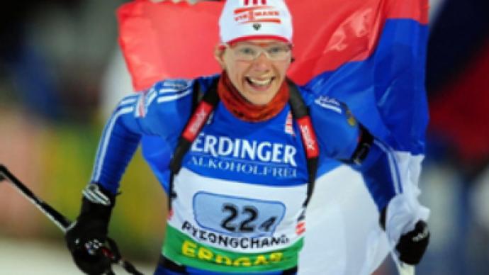 Russian wins at biathlon World Cup