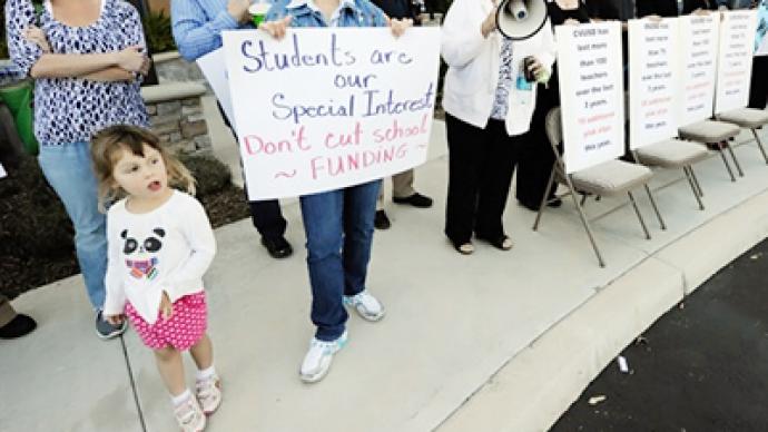 California teachers arrested during education protest