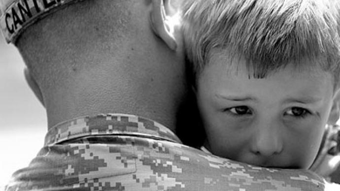 Children of soldiers suffering with mental health problems