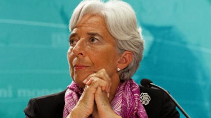 New IMF Chief Christine Lagarde meets with the press for the first time as managing director