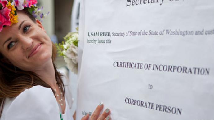 Seattle woman weds corporation