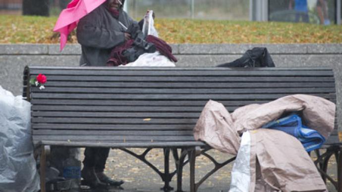 Nowhere to run: Homeless battle elements as Superstorm Sandy hits