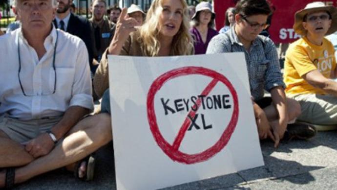 Widespread protests force move of Keystone pipeline