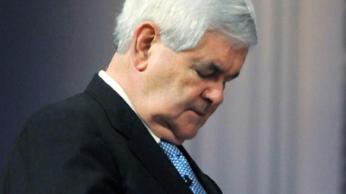 Newt Gingrich dozes off during AIPAC address
