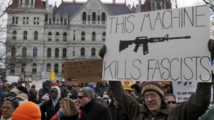 Pro-gun activists flood US state capitals defending right to bear arms