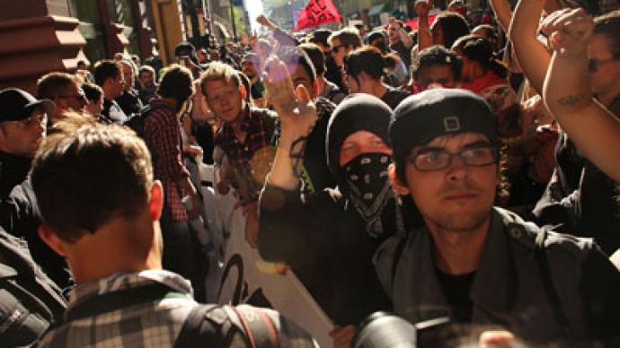 Occupier charged with terroristic felony for protesting in front of bank