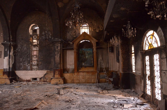 The Armenian St. Kevork Church (Saint George) is seen in the northern Syrian city of Aleppo.(AFP Photo / STR)