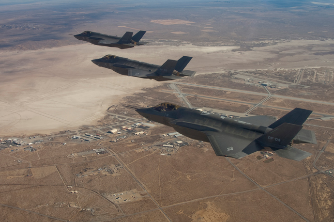 Three F-35 Joint Strike Fighters (Reuters / Lockheed Martin / Darin Russell / Handout)