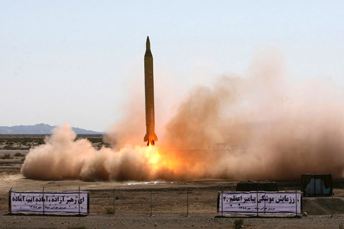 An Iranian long-range Shahab-3 missile (AFP Photo / Shaiegan)