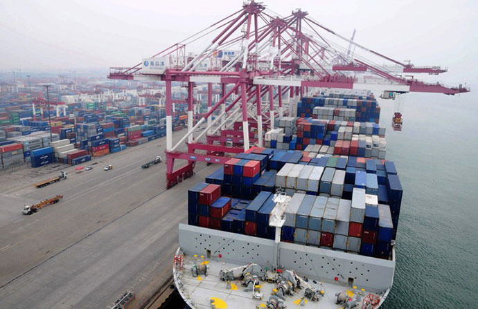 Qingdao port, east China's Shandong province (AFP Photo)