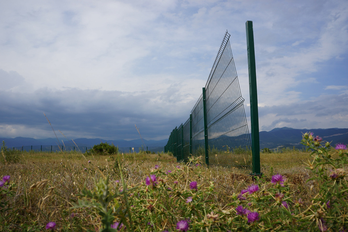 Georgian farmers don't understand why the border fence zigzags through the field (RT Photo / Nadezhda Kevorkova)