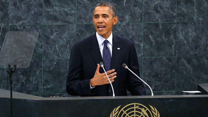 U.S. President Barack Obama addresses the 68th United Nations General Assembly at UN headquarters in New York, September 24, 2013 (Reuters / Mike Segar) 