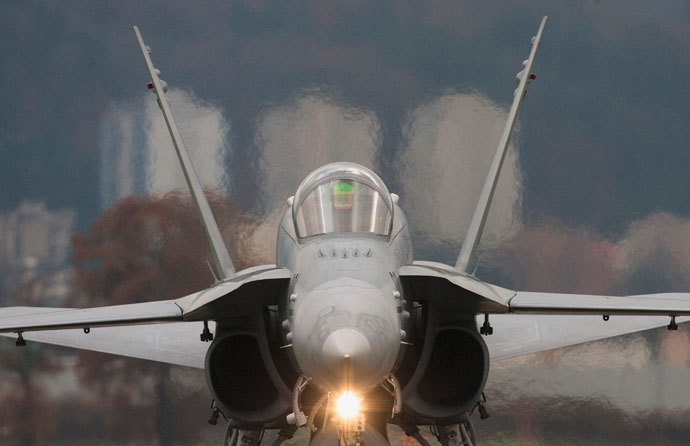 Boeing F/A-18.(Reuters / Michael Buholzer)
