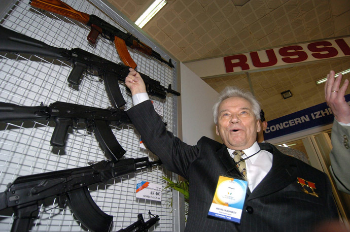 Mikhail Kalashnikov (AFP Photo/Prakash Singh)