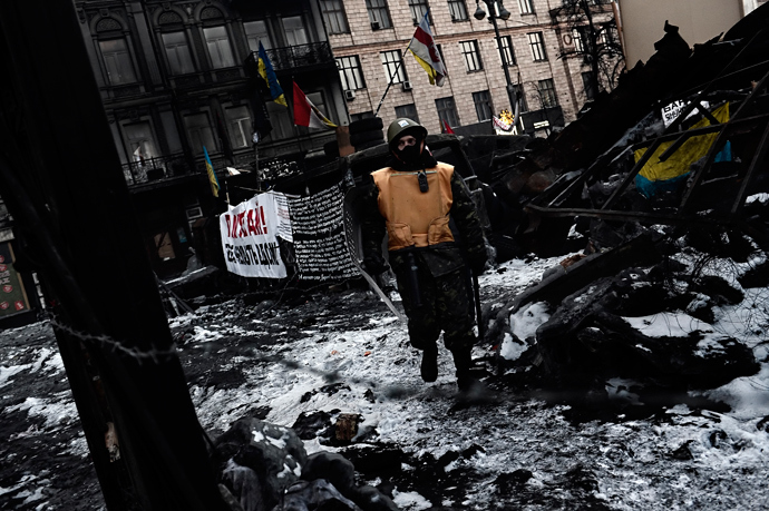 Kiev on February 3, 2014. (AFP Photo / Aris Messinis) 